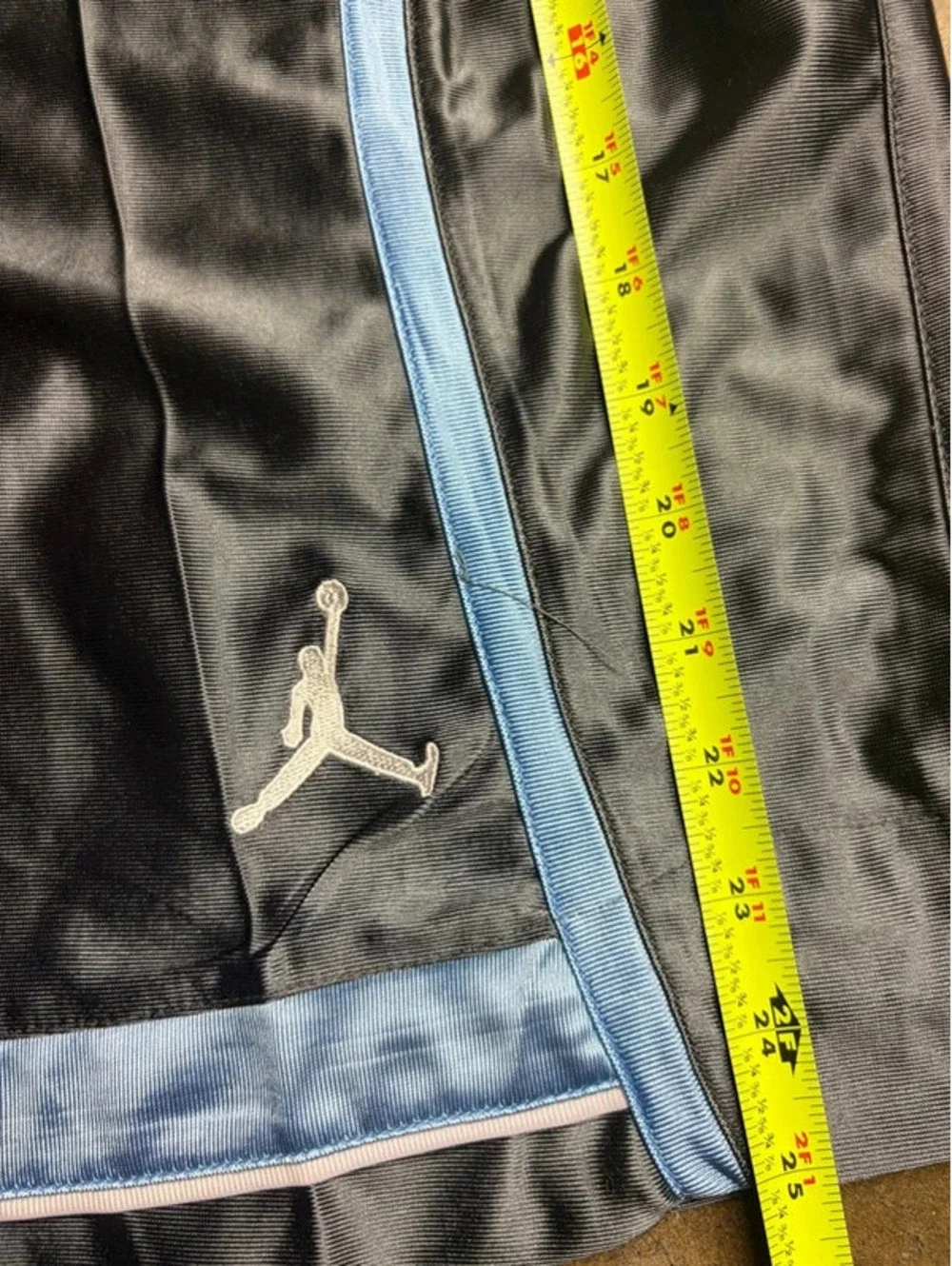 Y2K vintage light blue w metallic shiny gray long baggy basketball Jordan shorts